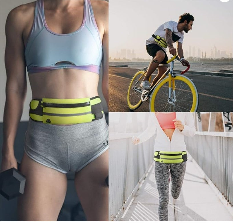 Running Belts for Women Waterproof Running Waist Bag Phone Holder Adjustable Sports Belt Bag with Headphone Port