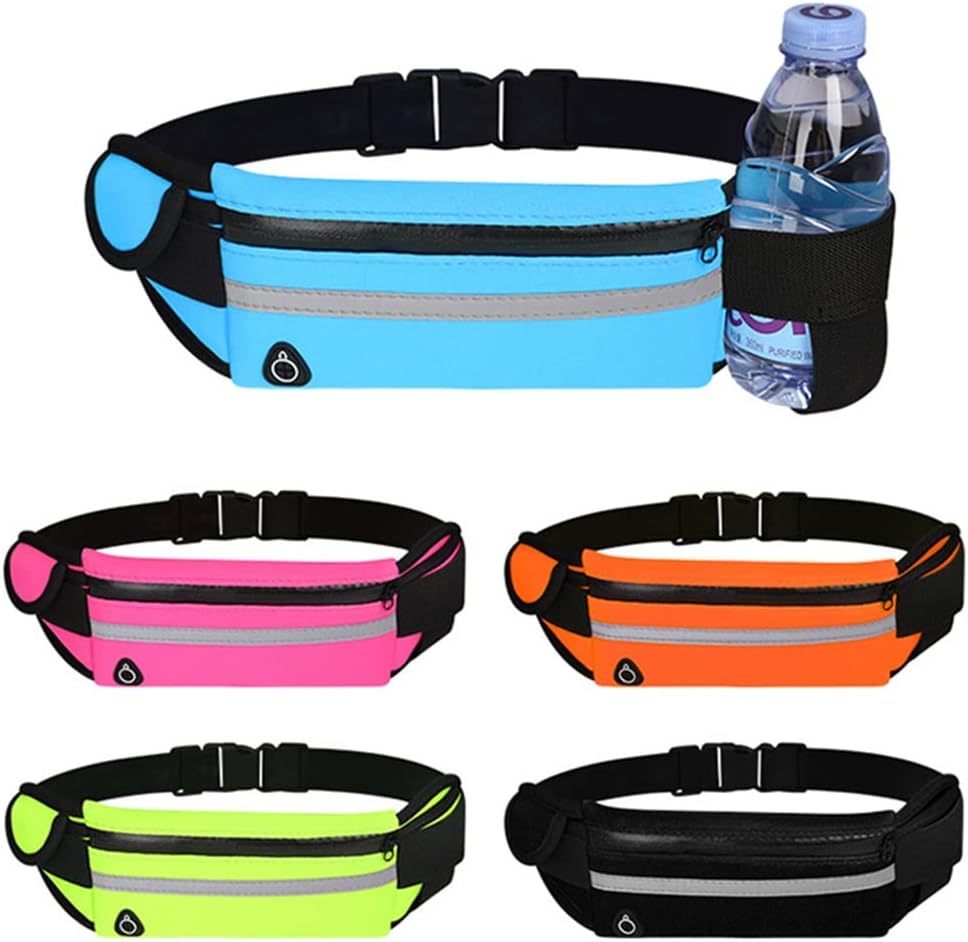 Running Belts for Women Waterproof Running Waist Bag Phone Holder Adjustable Sports Belt Bag with Headphone Port