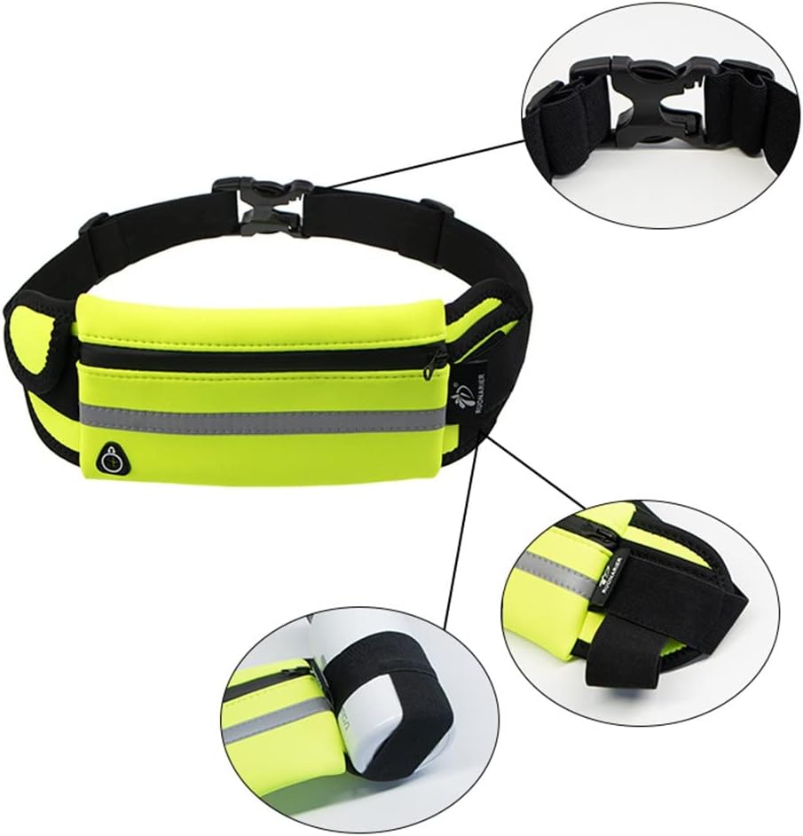 Running Belts for Women Waterproof Running Waist Bag Phone Holder Adjustable Sports Belt Bag with Headphone Port